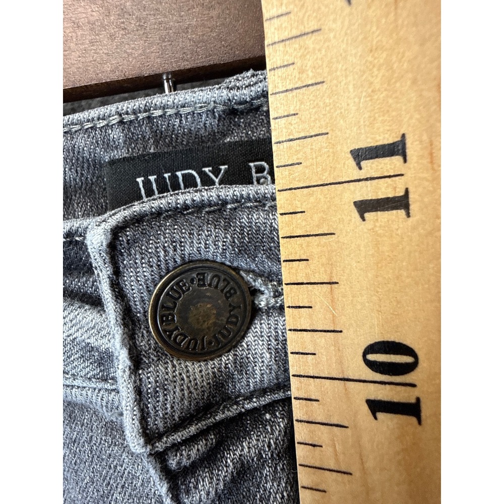 Judy Blue Skinny Jeans Size 7/28 Gray Preppy Party Distressed Raw Hem JB88792 - Picture 11 of 15
